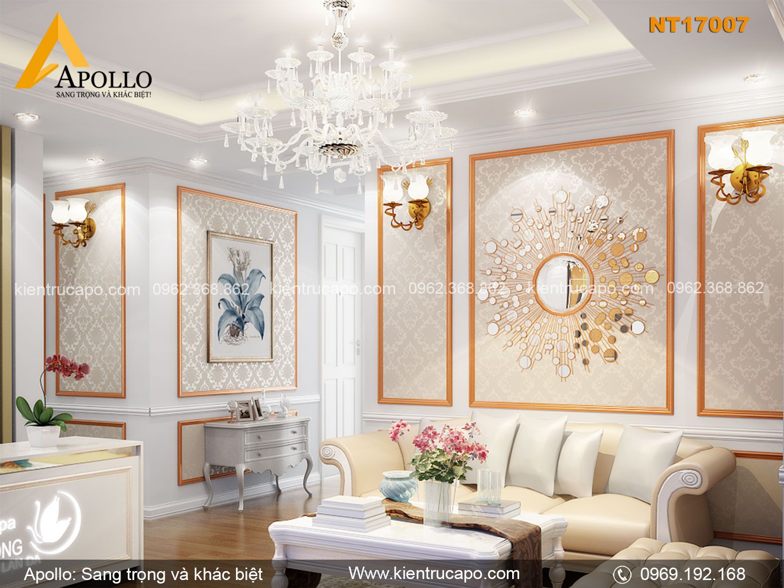 Mẫu spa hiện đại tại thành phố Hải Dương sang trọng (NT17007)